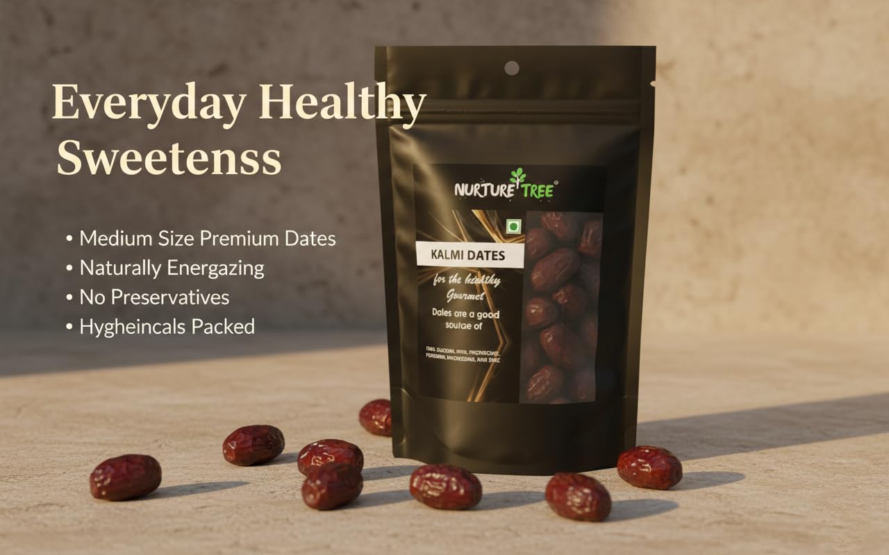 Nurture Tree Premium Dates Combo Pack – King Medjoul, Ajwa & Kalmi Dates | Ramadan Special | 100% Natural Soft & Fresh Khajoor | No Added Sugar | Healthy Dry Fruit Snack (Pack of 3 100gm)