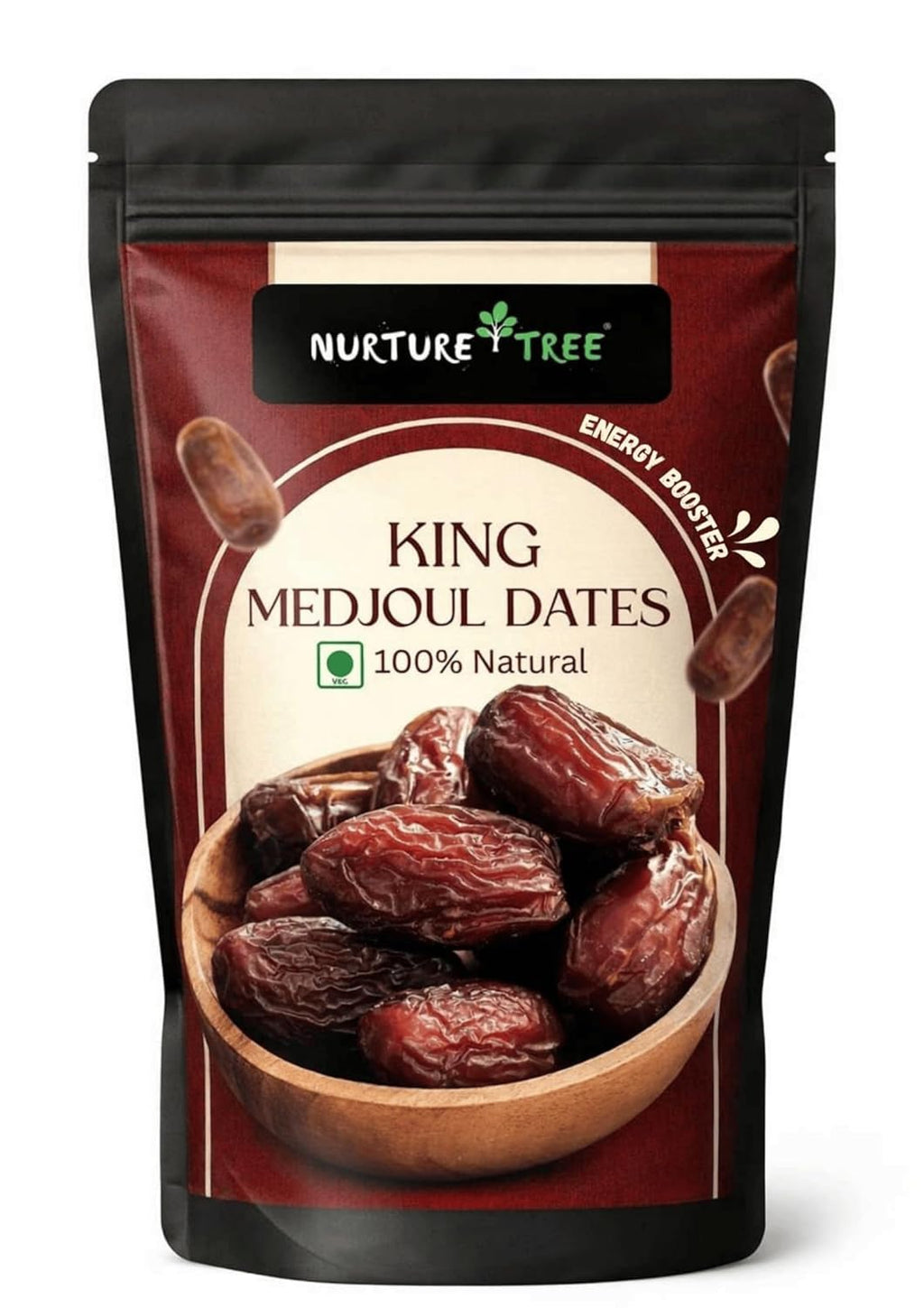 Nurture Tree Premium King Medjoul Dates 200g | Soft & Chewy Khajoor Dry Fruit | Naturally Sweet Caramel Taste | Healthy Snack for Weight Management | Zero Trans Fat