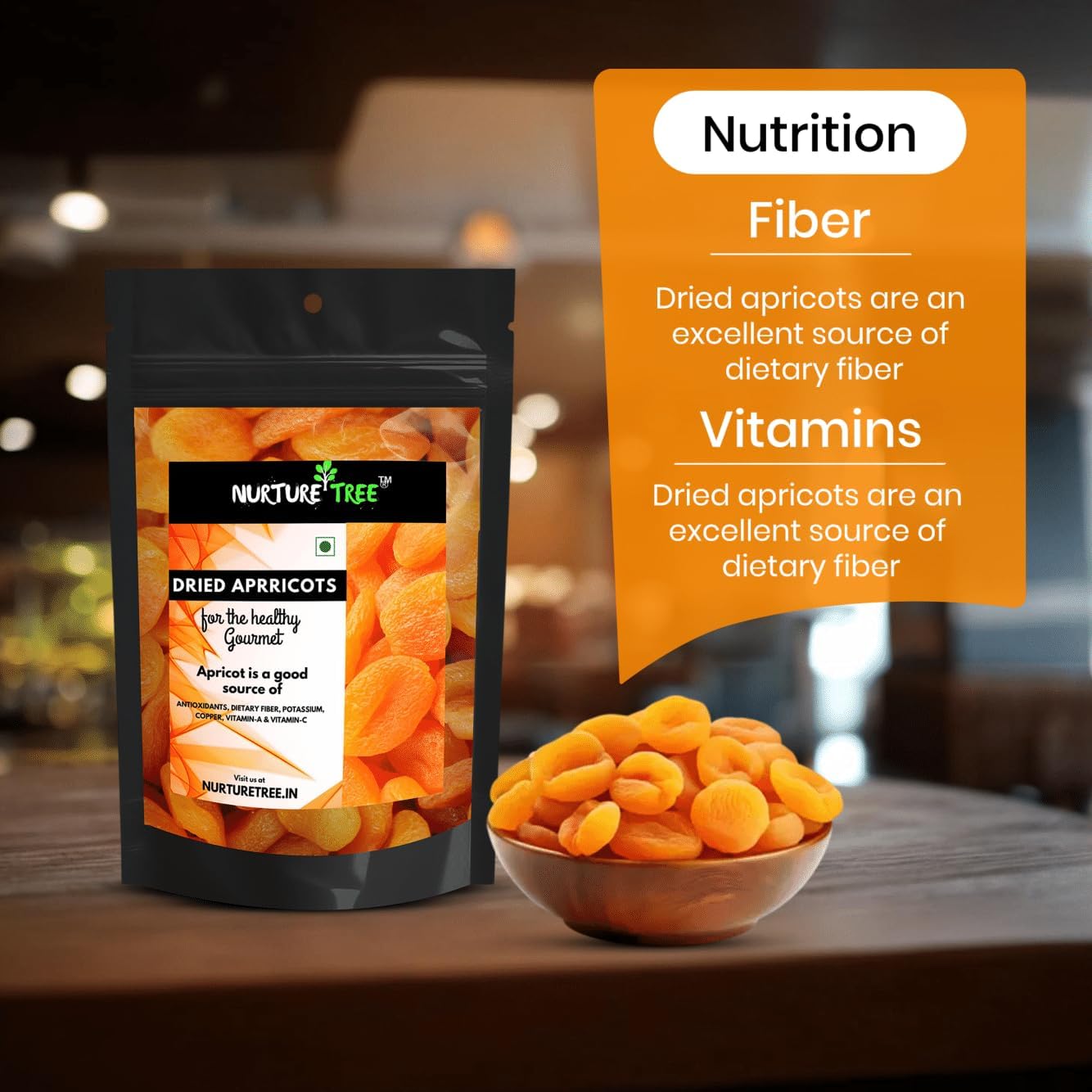 Nurture Tree Premium Dried Apricots - Nurture Tree