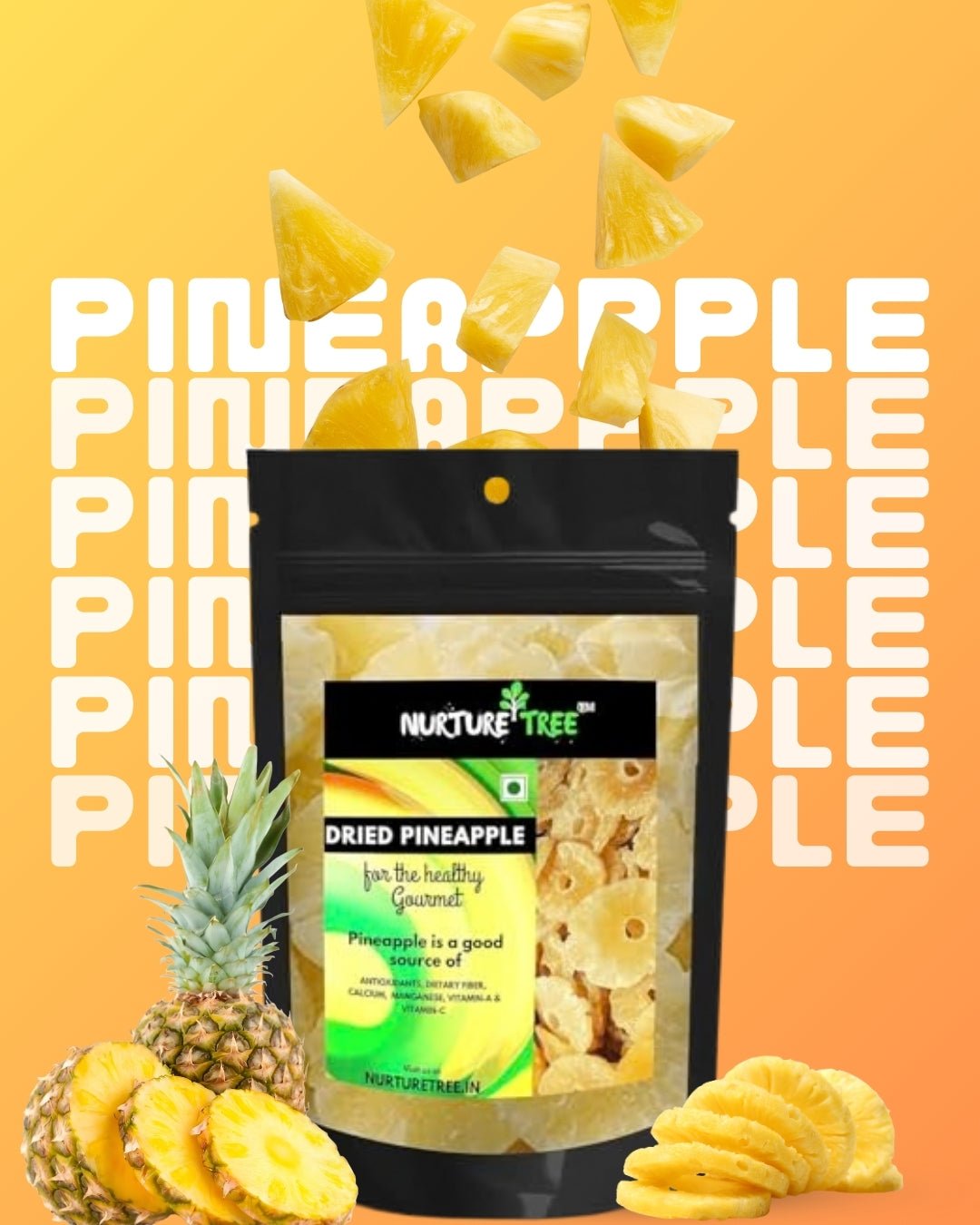Nurture Tree Premium Dried Pineapple - Nurture Tree