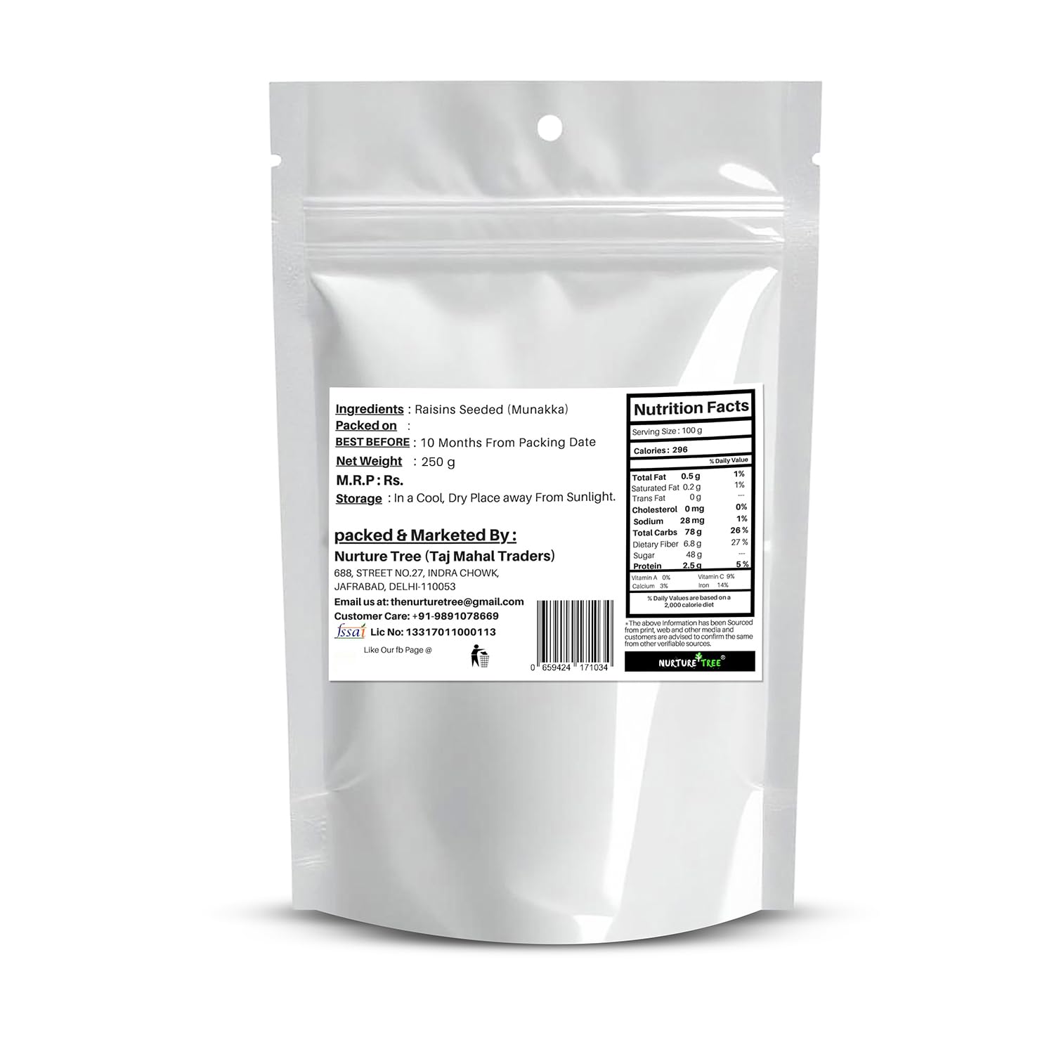 Nurture Tree Premium Munakka Raisins - Nurture Tree