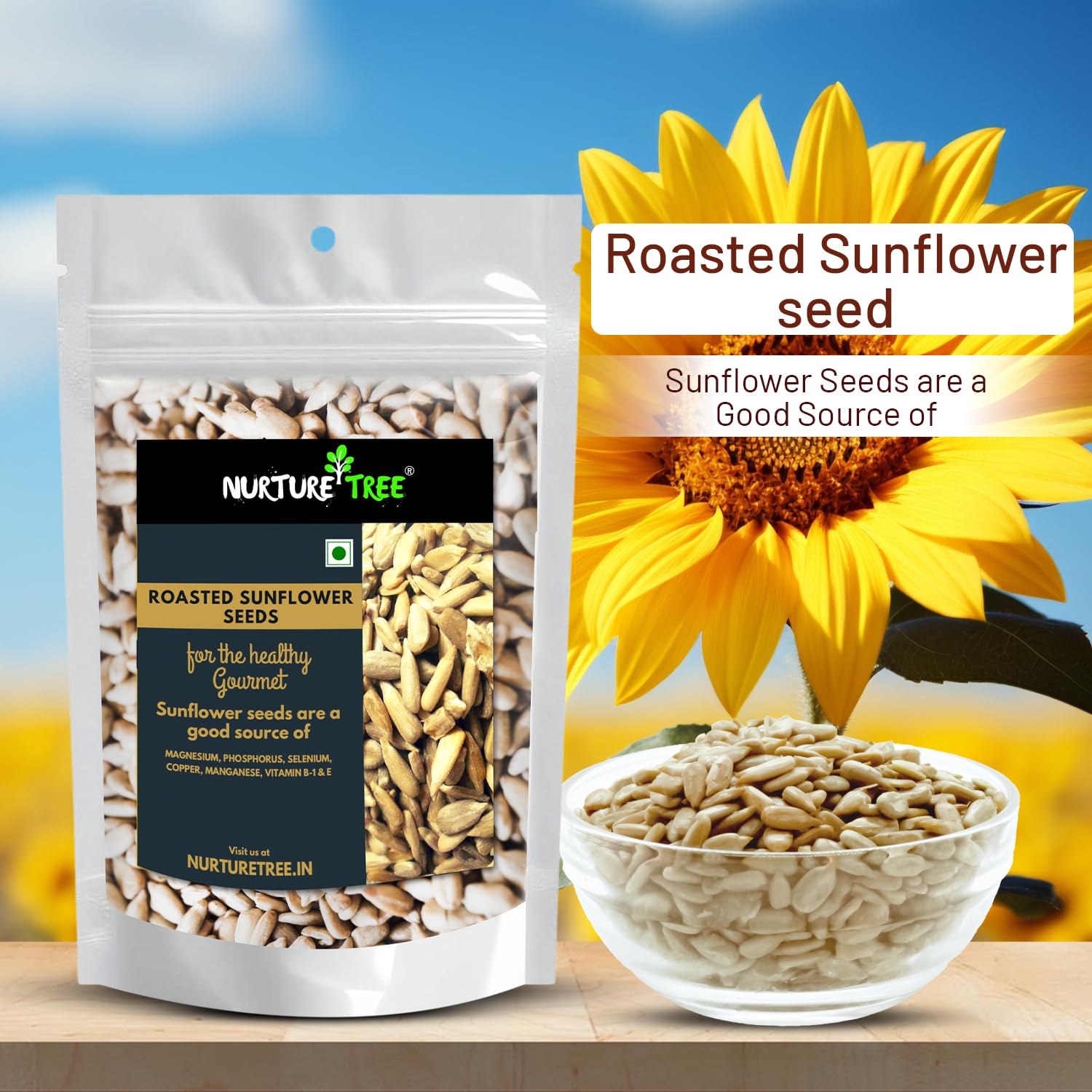 Nurture Tree Premium Raw Sunflower Seeds | High Fibre & Protein Healthy Snacks - Nurture Tree