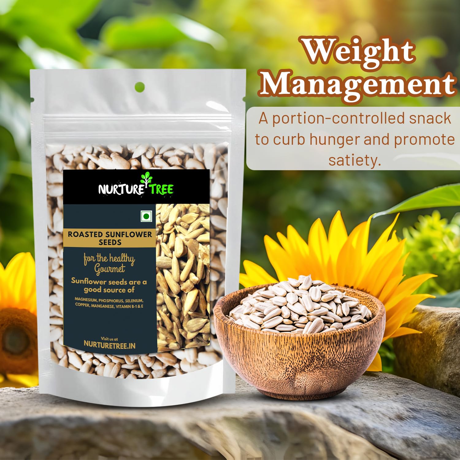 Nurture Tree Premium Raw Sunflower Seeds | High Fibre & Protein Healthy Snacks - Nurture Tree