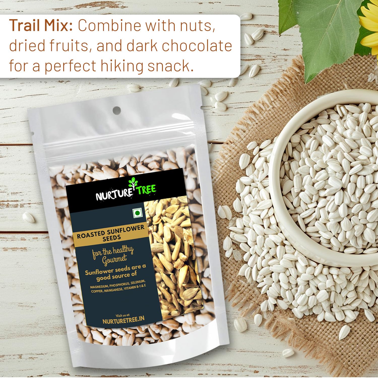 Nurture Tree Premium Raw Sunflower Seeds | High Fibre & Protein Healthy Snacks - Nurture Tree