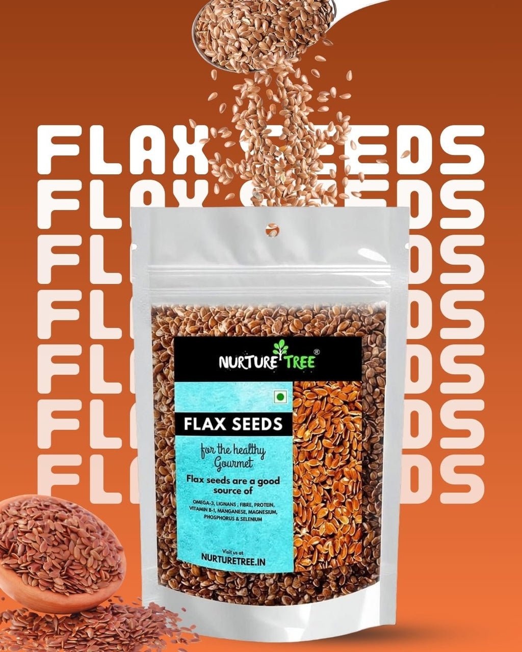 Nurture Tree Premium Roasted Flax Seeds - Nurture Tree