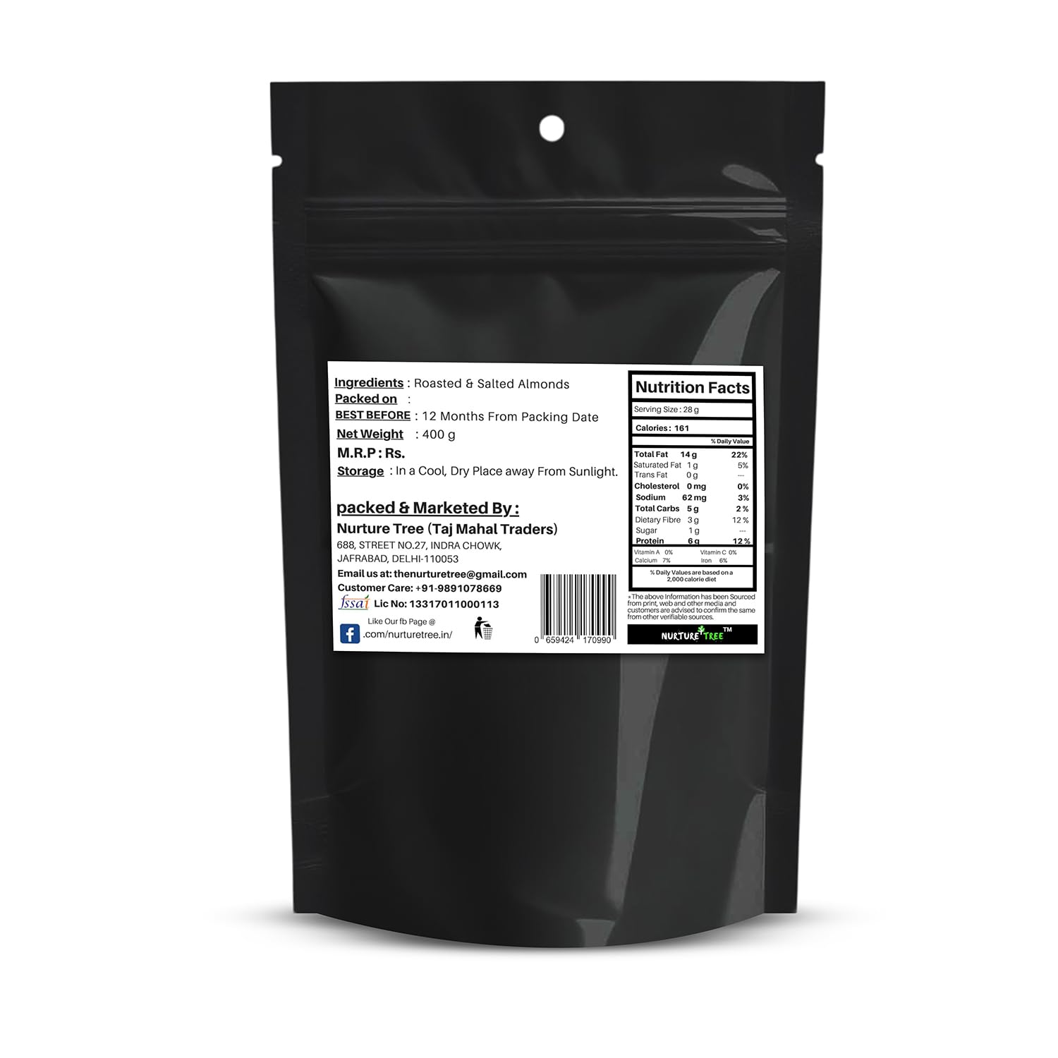 Nurture Tree Premium Roasted & Salted Almonds - Nurture Tree