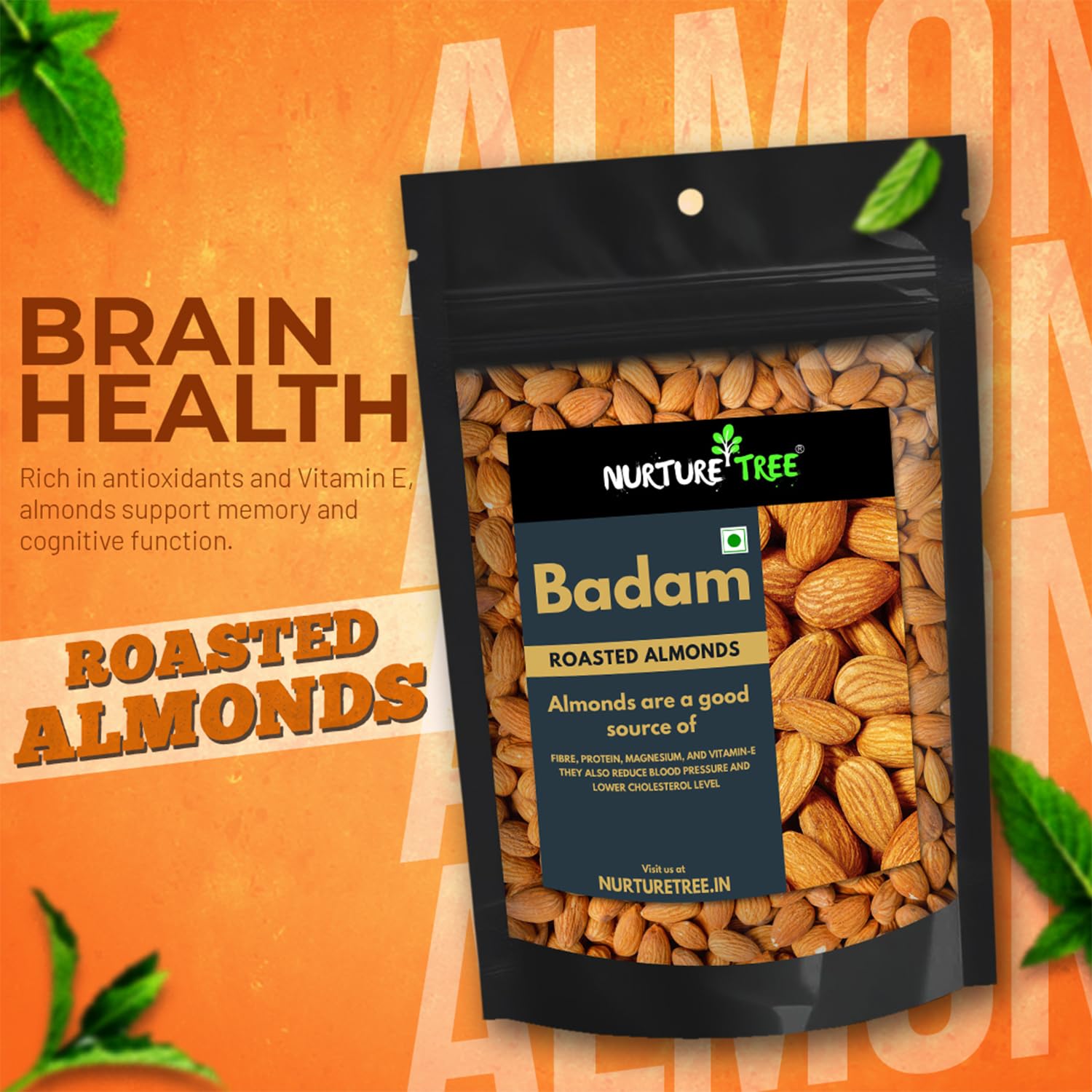Nurture Tree Premium Roasted & Salted Almonds - Nurture Tree