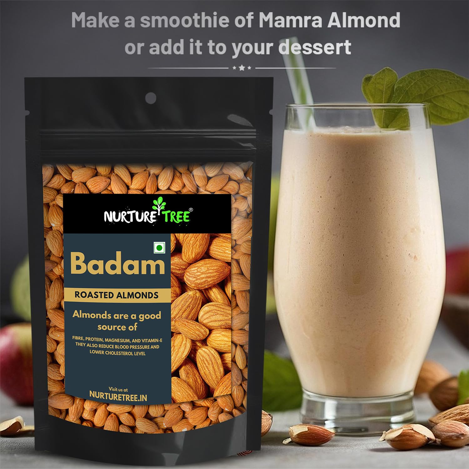 Nurture Tree Premium Roasted & Salted Almonds - Nurture Tree