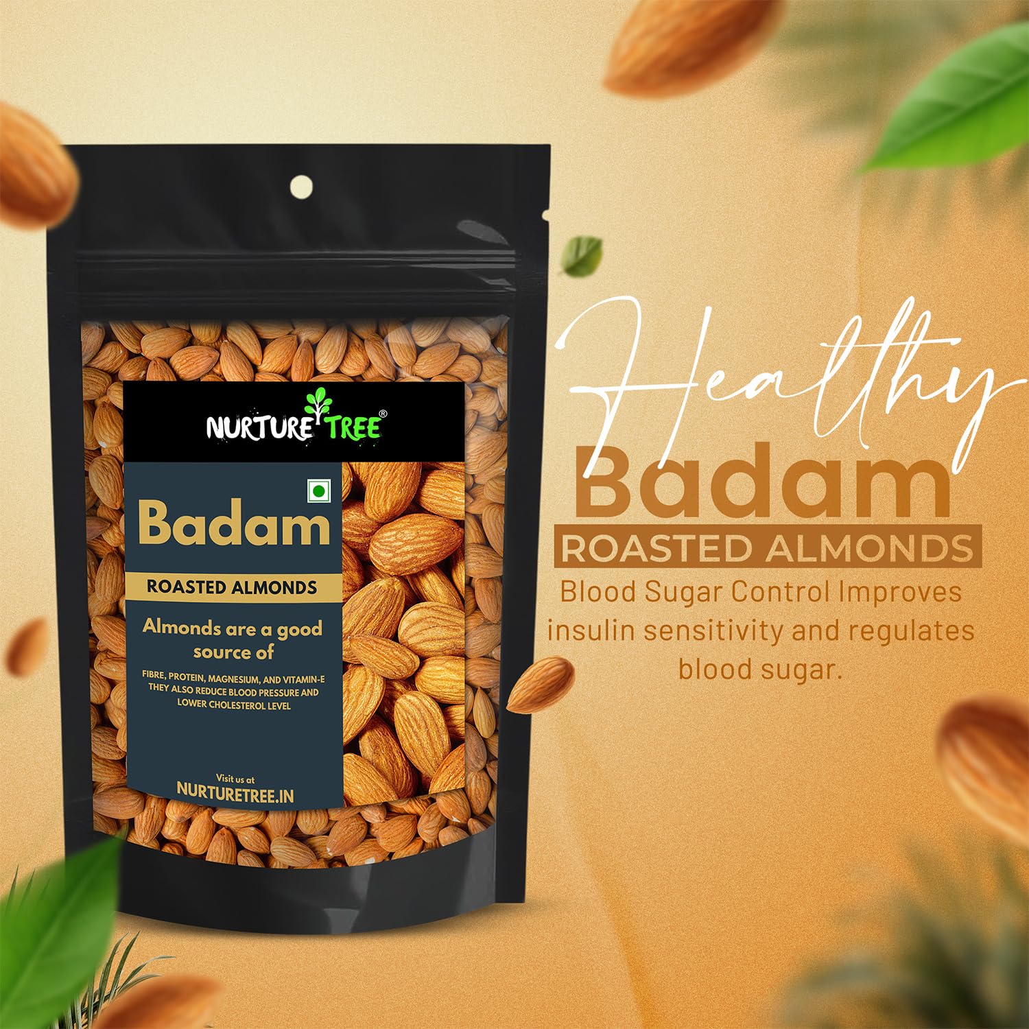 Nurture Tree Premium Roasted & Salted Almonds - Nurture Tree
