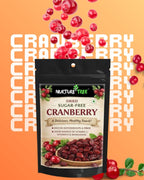 Nurture Tree Premium Sugar - Free Dried Cranberries for Healthy Snacking - Nurture Tree