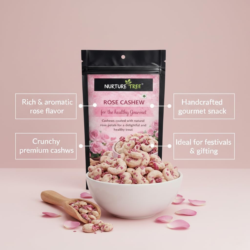 Nurture Tree Rose Petal Cashews - Nurture Tree