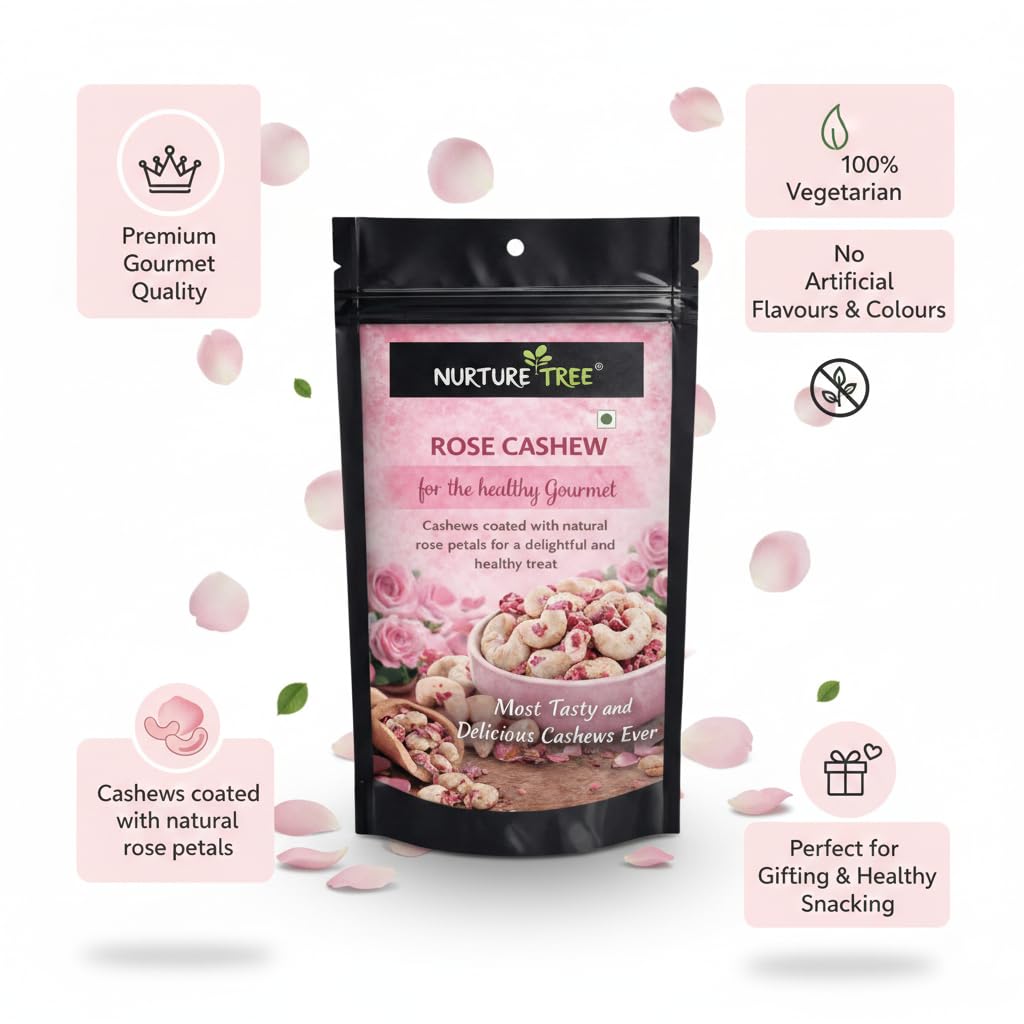 Nurture Tree Rose Petal Cashews - Nurture Tree