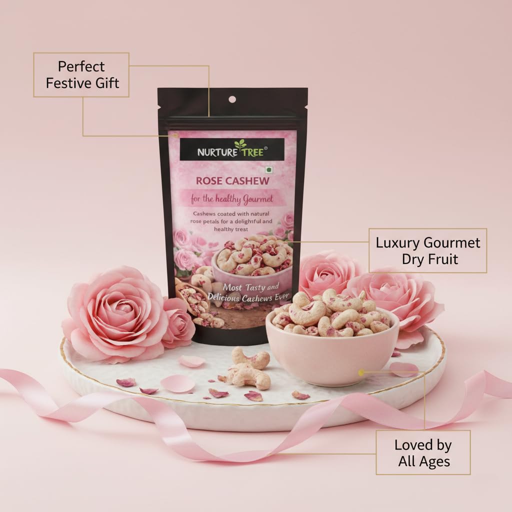 Nurture Tree Rose Petal Cashews - Nurture Tree