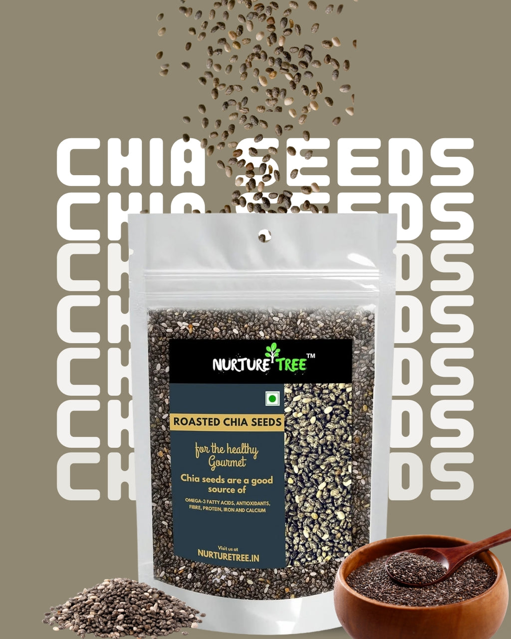 Nurture Tree Premium Roasted Chia Seeds
