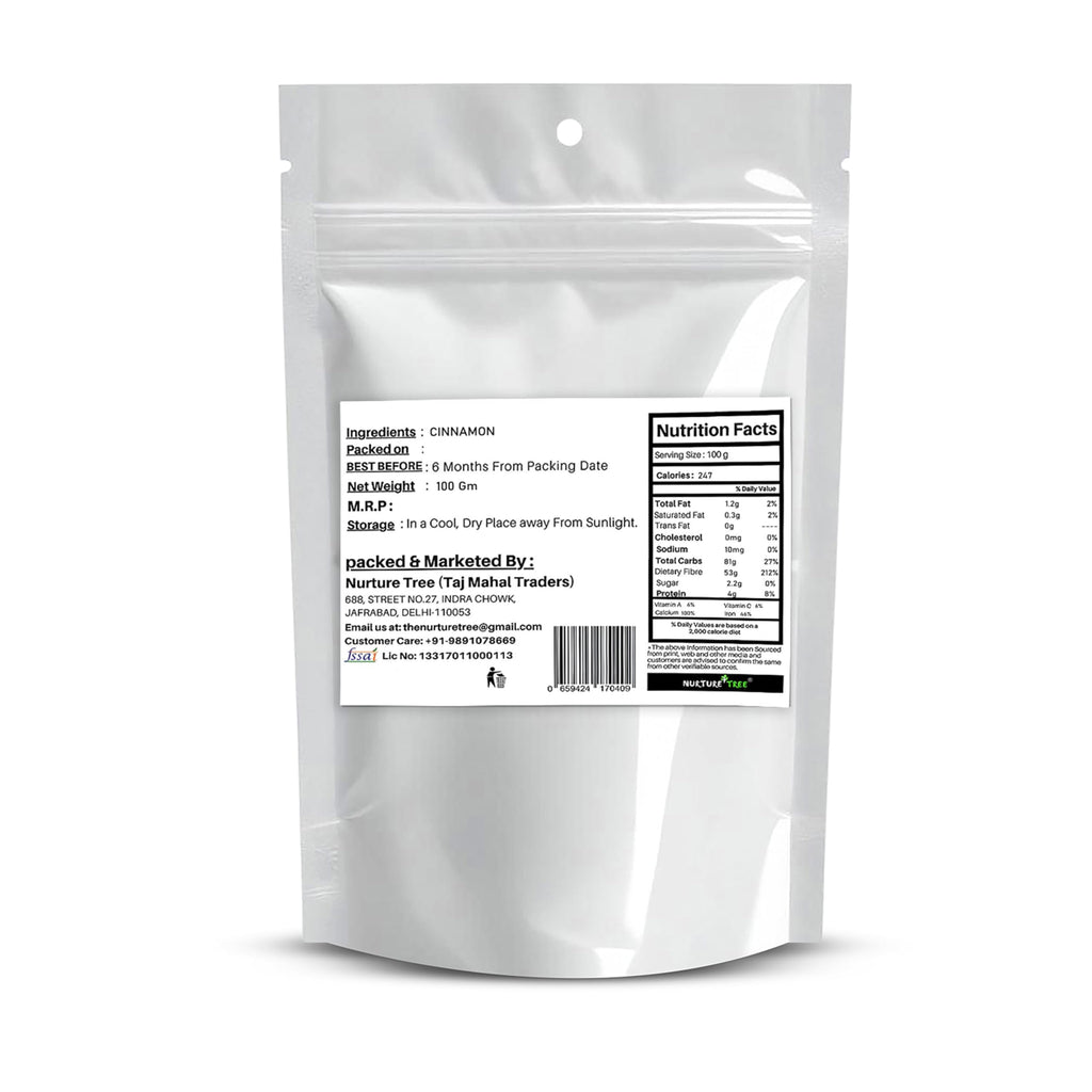 Whole Spices, Seeds & Herbs (100g, Cinnamon Sticks) - Nurture Tree